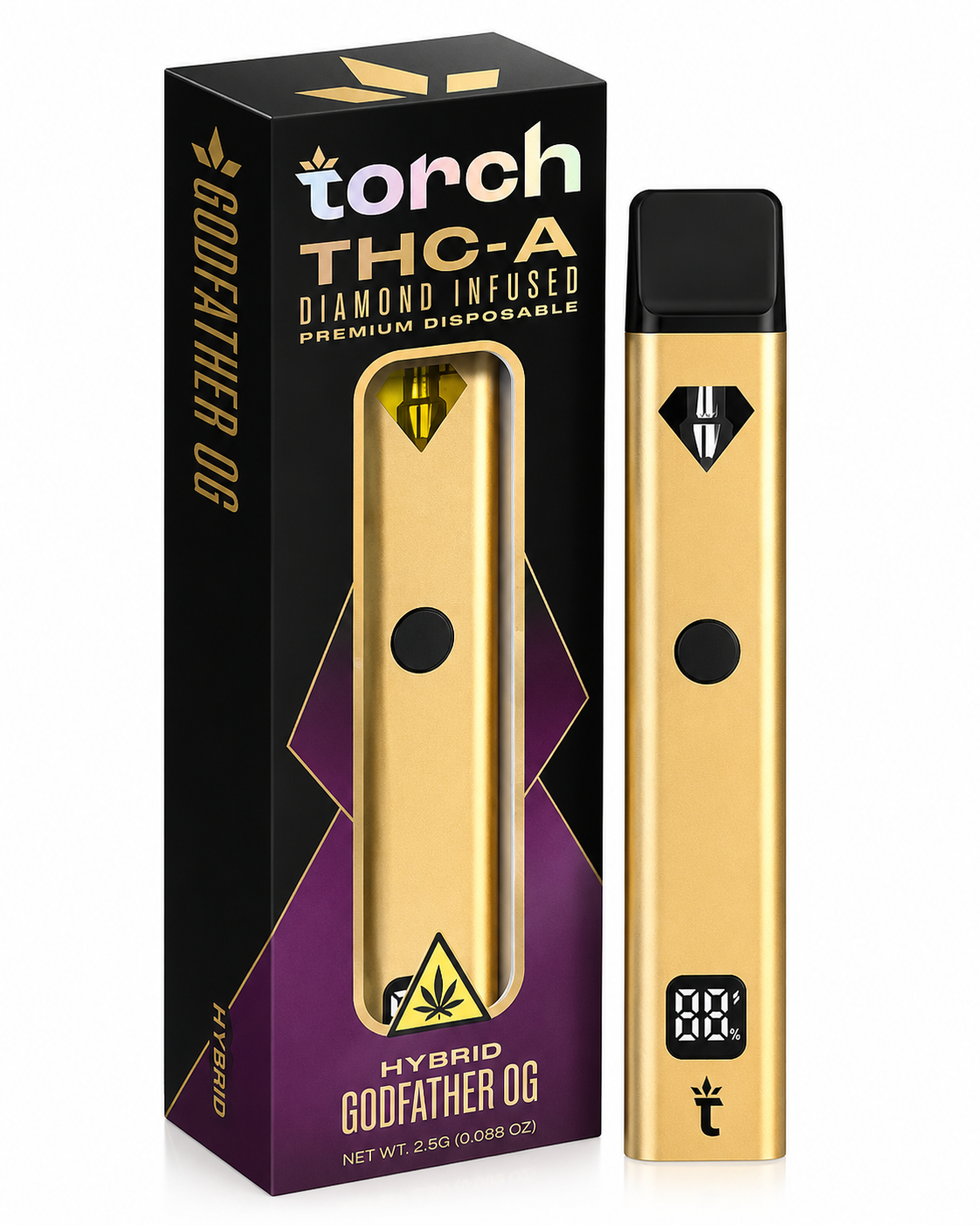 Torch THCA Diamond Infused — Godfather OG, disponible en Urban Cloud Colombia
