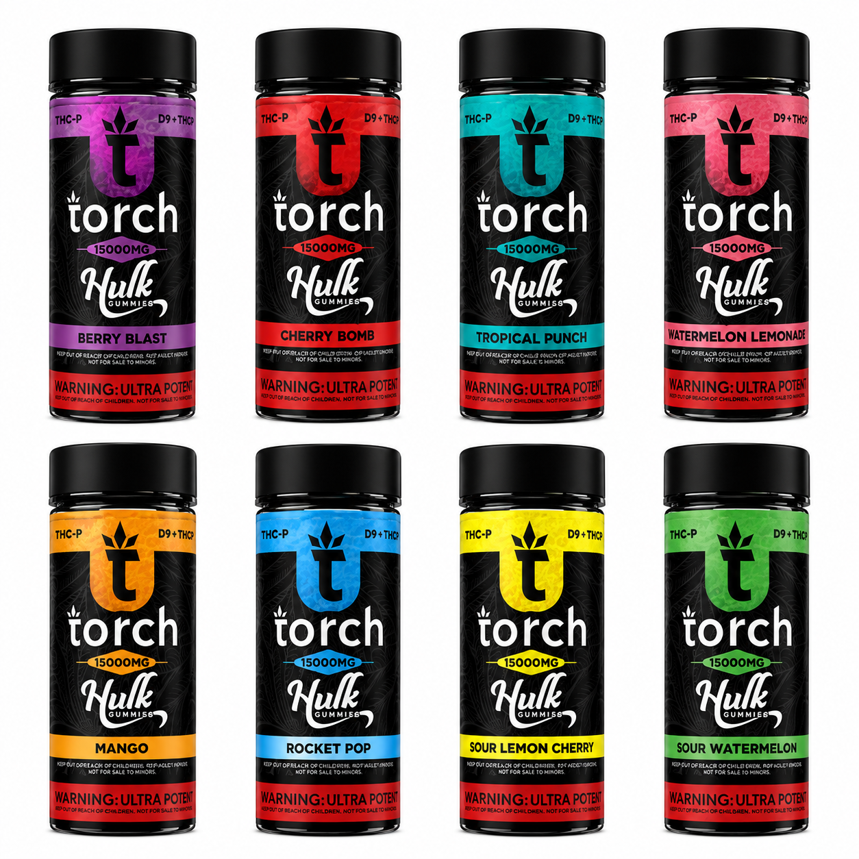 Gomitas y edibles Torch y Hidden Hills en sabores surtidos disponibles en Colombia