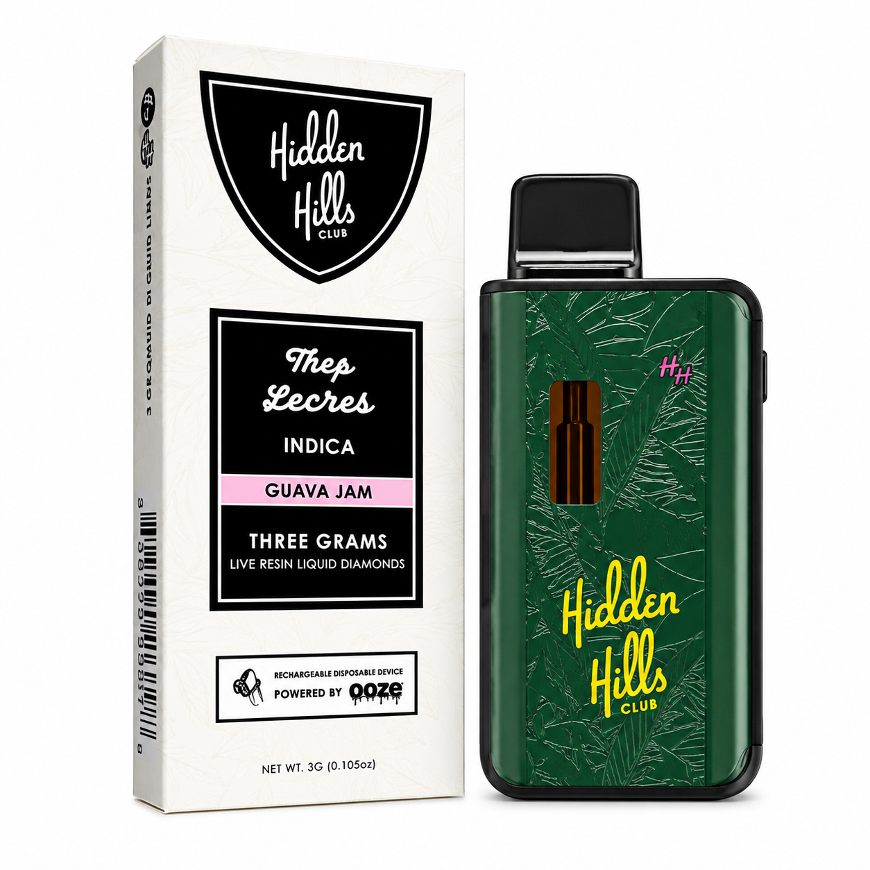 Hidden Hills Guava Jam – VVS Live Resin Liquid Diamonds 3G — Guava Jam, disponible en Urban Cloud Colombia