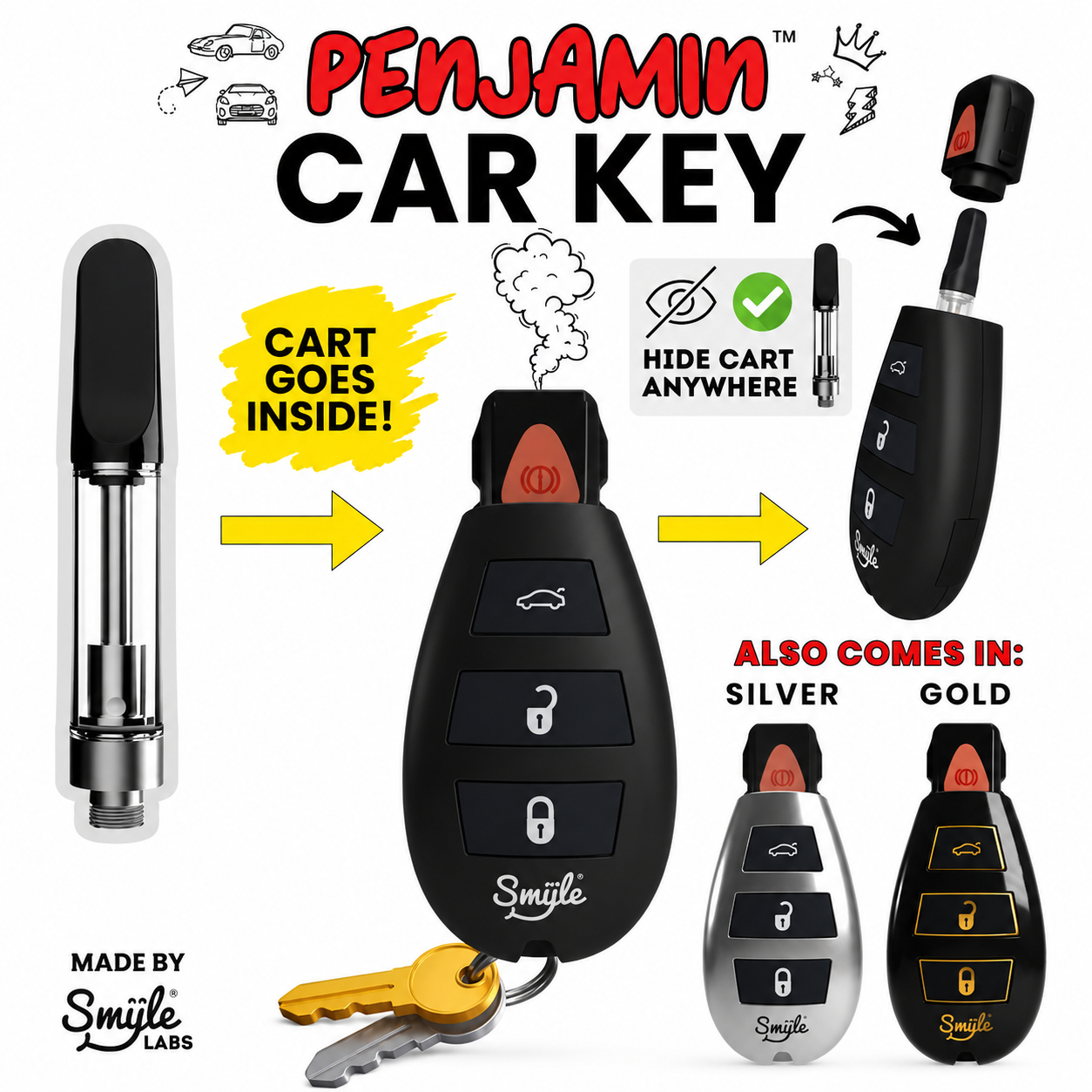 Smyle Penjamin Car Key — Batería 510 recargable, disponible en Urban Cloud Colombia