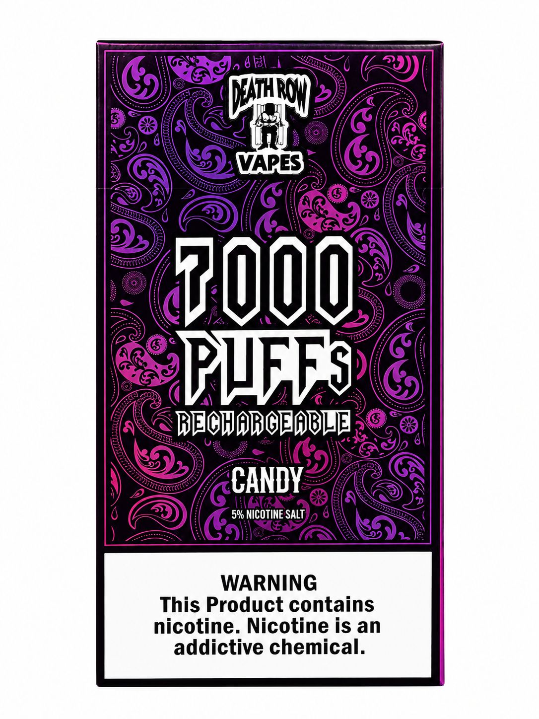 Death Row Vapes 7000 Puffs Rechargeable — Candy